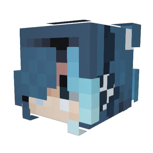 Boo_ze Minecraft avatar head, 3D render