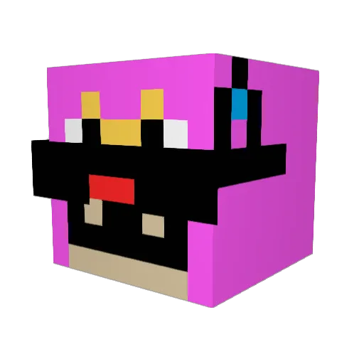 Boobby1545 Minecraft avatar head, 3D render