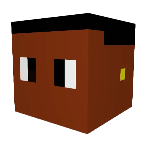 BoobisMaster Minecraft avatar head, 3D render