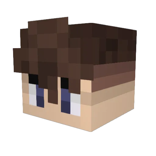 Booblockk Minecraft avatar head, 3D render