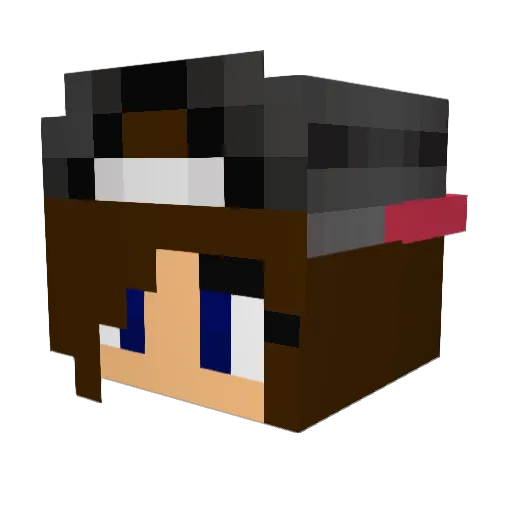 Booboo0315 Minecraft avatar head, 3D render