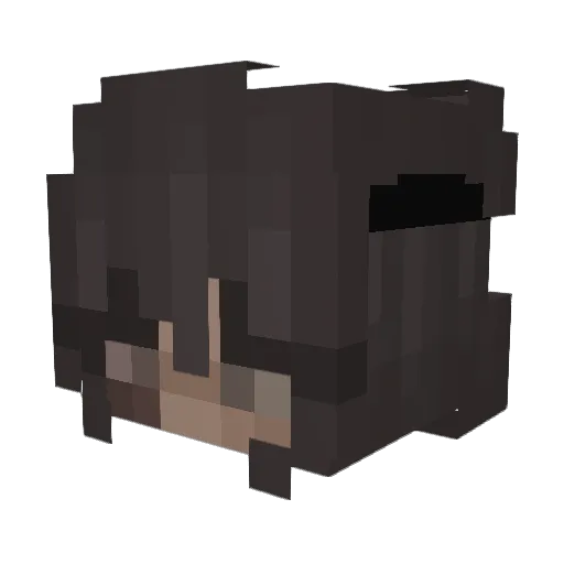 Booboox Minecraft avatar head, 3D render