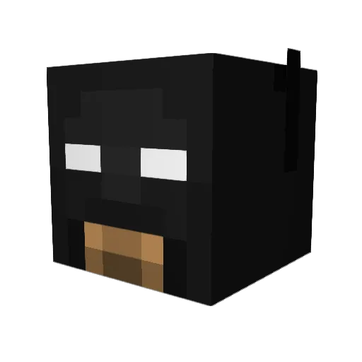 Boobyrd Minecraft avatar head, 3D render