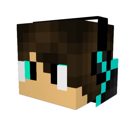 Boofheadxx Minecraft avatar head, 3D render