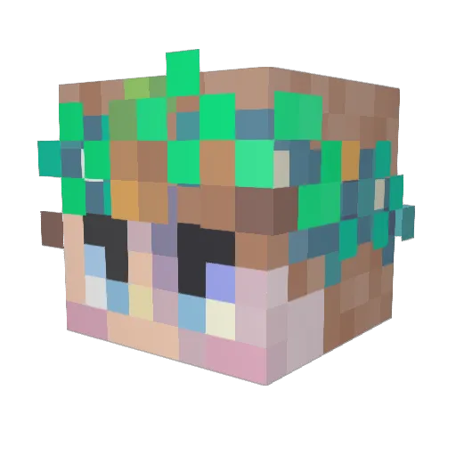 BoofingShepherd Minecraft avatar head, 3D render