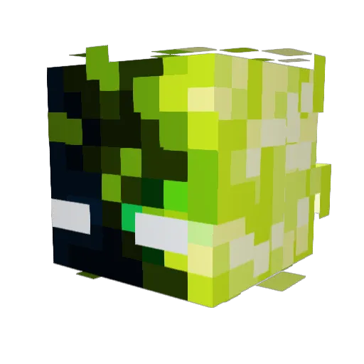 Boog13c Minecraft avatar head, 3D render