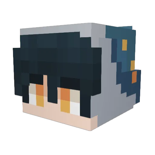 Boog Minecraft avatar head, 3D render