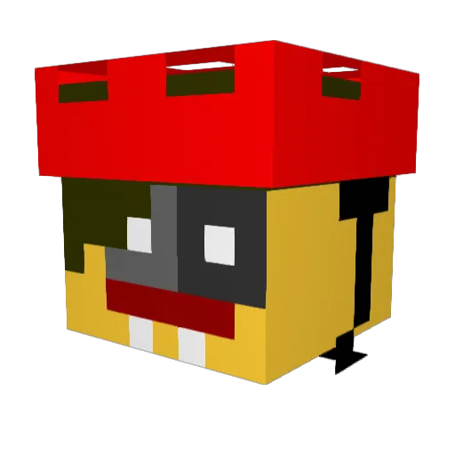 BoogBilly Minecraft avatar head, 3D render
