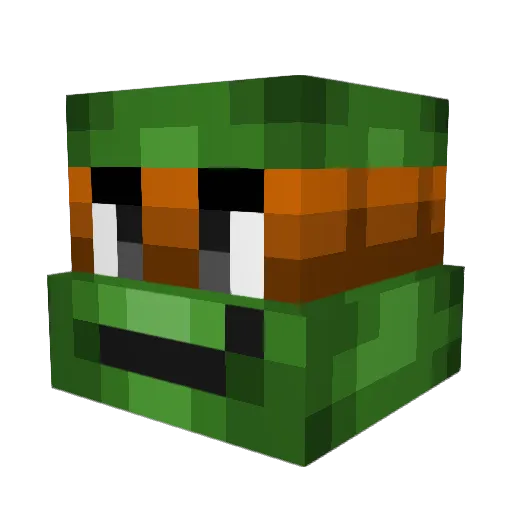 BoogBoog27 Minecraft avatar head, 3D render
