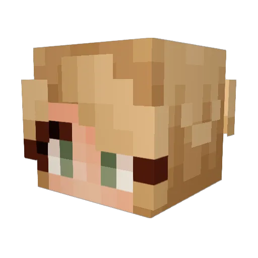 Boogatsoulides Minecraft avatar head, 3D render