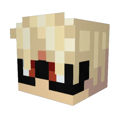 BoogerBat Minecraft avatar head, 3D render