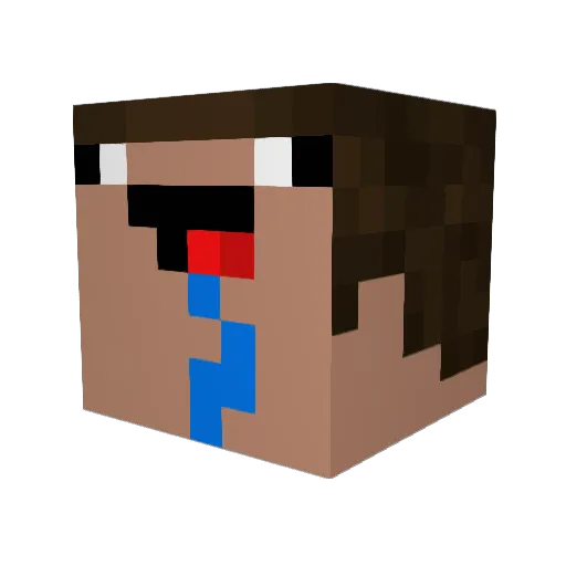 BoogerNasus Minecraft avatar head, 3D render