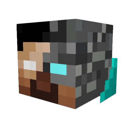 BoogieDude44 Minecraft avatar head, 3D render