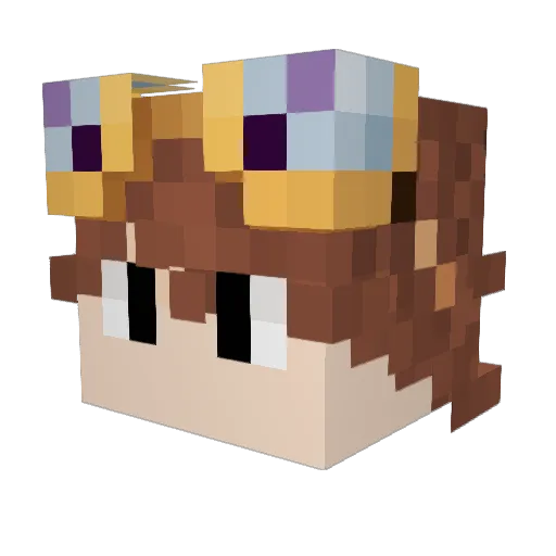 BoogieGoogie Minecraft avatar head, 3D render