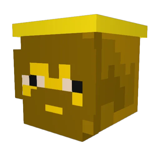 Boogieisback Minecraft avatar head, 3D render