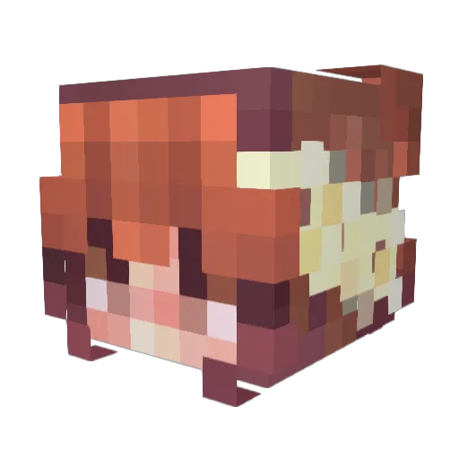 Boogieline Minecraft avatar head, 3D render