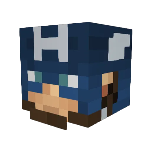 Boogiez Minecraft avatar head, 3D render
