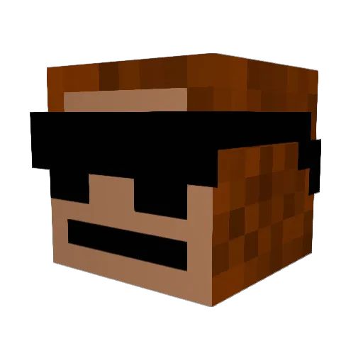 Boognus Minecraft avatar head, 3D render