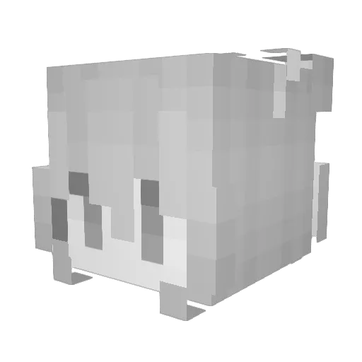 Boogxr Minecraft avatar head, 3D render