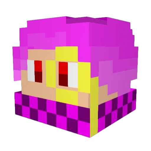 BookSoYul Minecraft avatar head, 3D render