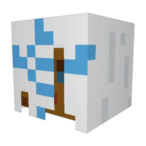 BookStacks Minecraft avatar head, 3D render