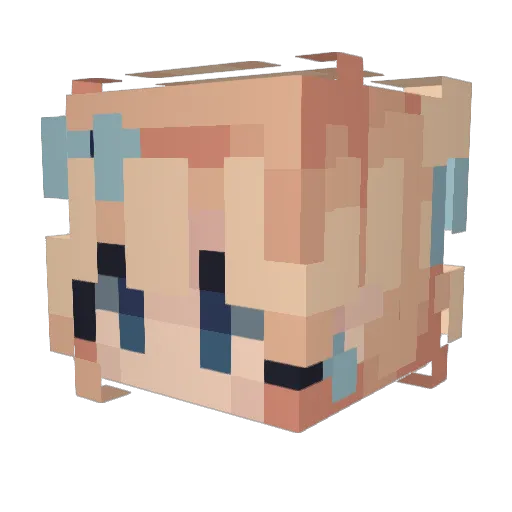 Bookie16 Minecraft avatar head, 3D render