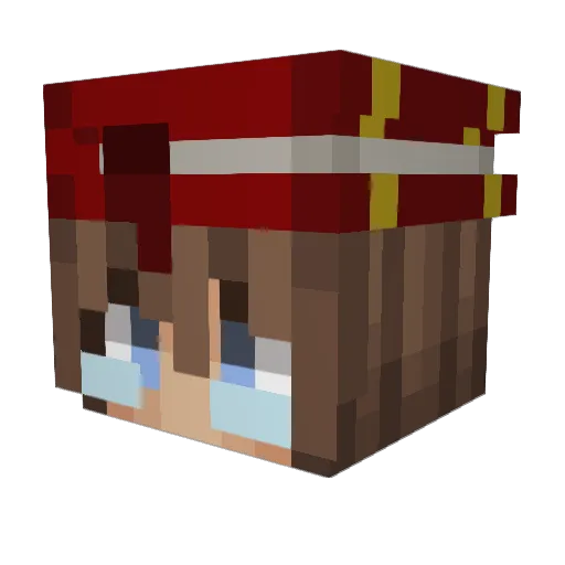 BookkeeperLulu Minecraft avatar head, 3D render