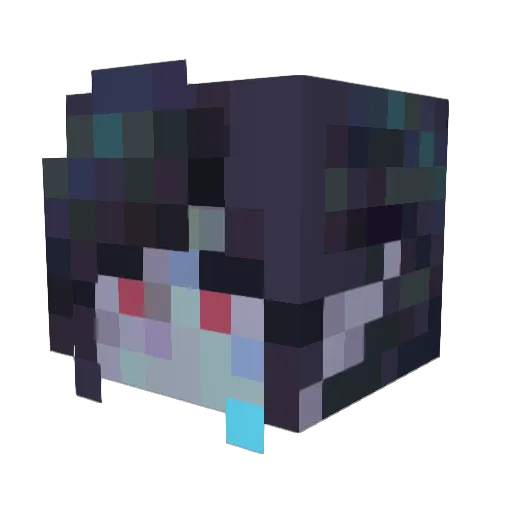 BooksAreLonely Minecraft avatar head, 3D render