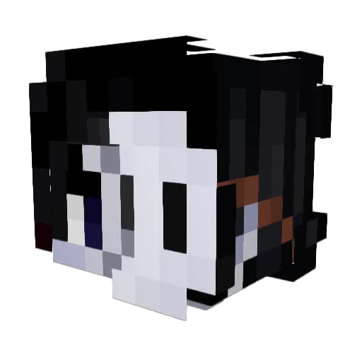 BooksiBoo Minecraft avatar head, 3D render
