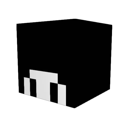 Bookworme Minecraft avatar head, 3D render