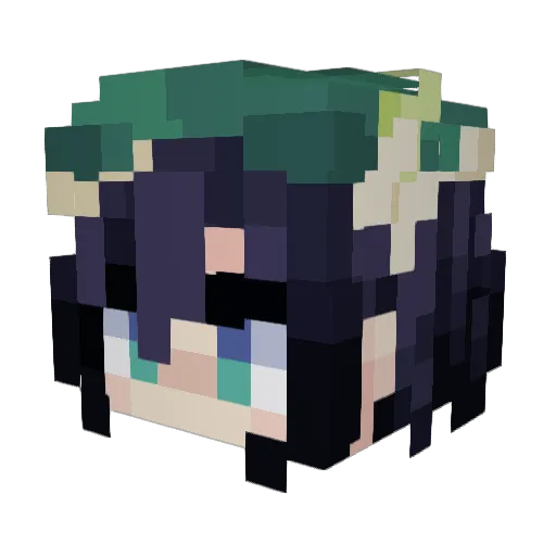 Boolinv Minecraft avatar head, 3D render