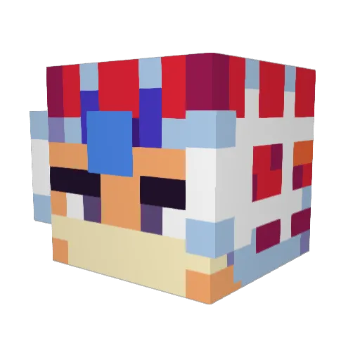 BoolioTM Minecraft avatar head, 3D render
