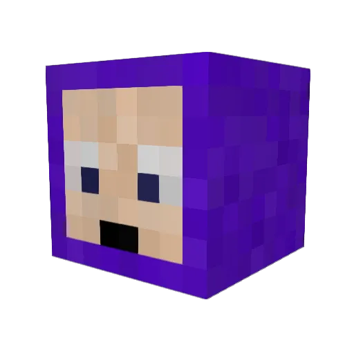 BoomAu Minecraft avatar head, 3D render