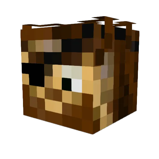 BoomBap Minecraft avatar head, 3D render