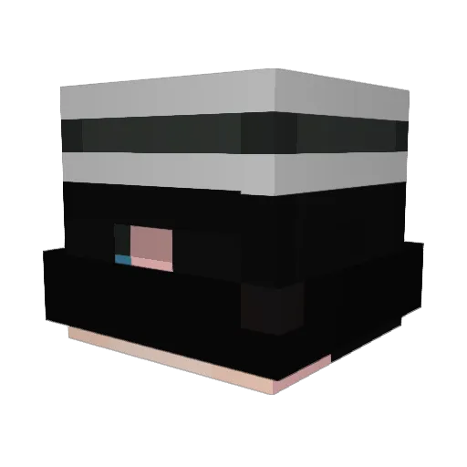 BoomBoomBunBun Minecraft avatar head, 3D render
