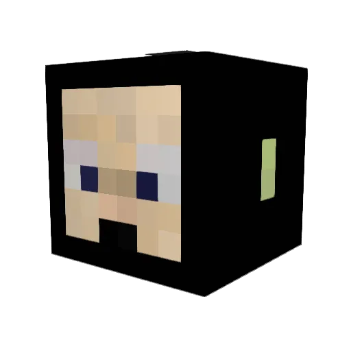 BoomGotShrooms Minecraft avatar head, 3D render
