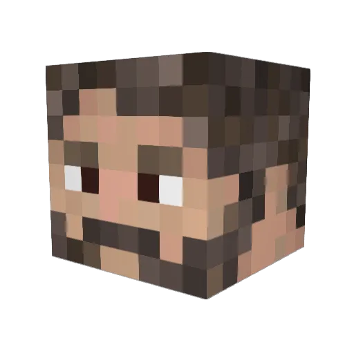 BoomHS Minecraft avatar head, 3D render