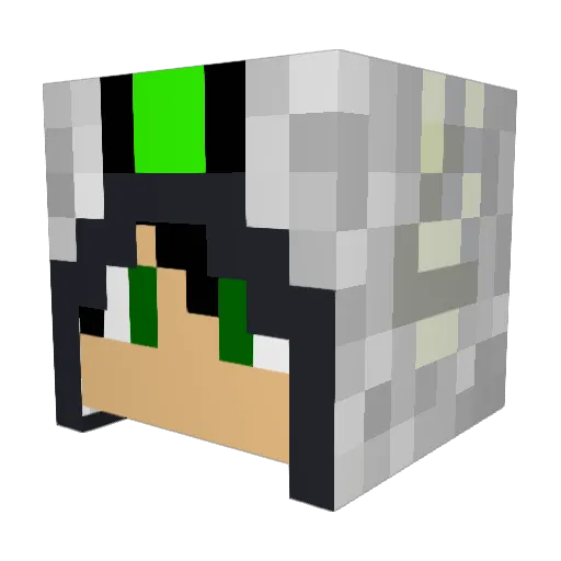 BoomLover Minecraft avatar head, 3D render