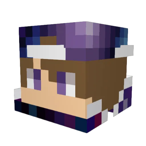 BoomMarshu Minecraft avatar head, 3D render