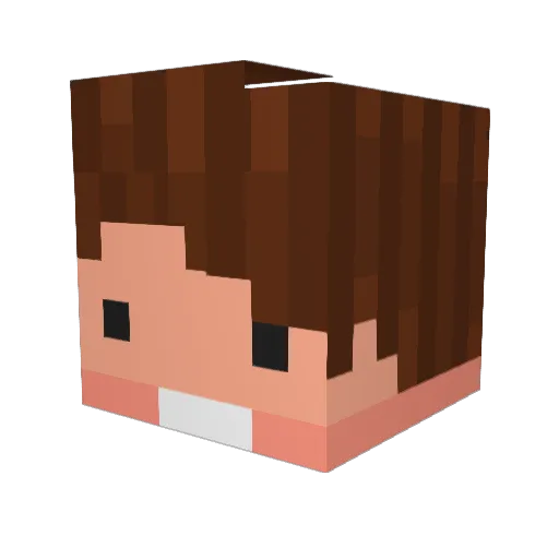 BoomPixel Minecraft avatar head, 3D render