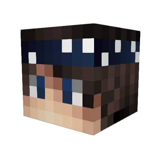 BoomWakaToom Minecraft avatar head, 3D render