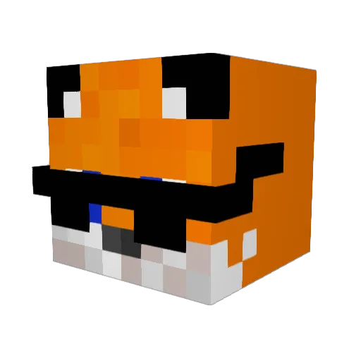 Boom_Bach_ Minecraft avatar head, 3D render