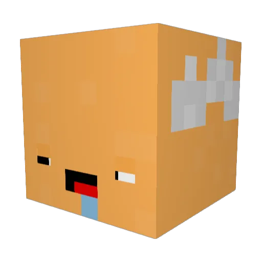 Boom_D Minecraft avatar head, 3D render