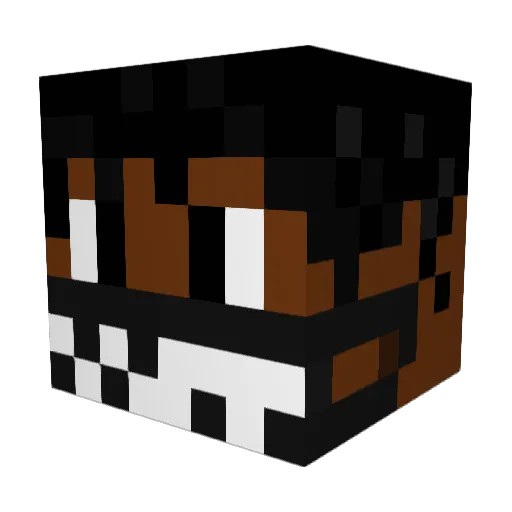 Boom_dubs Minecraft avatar head, 3D render