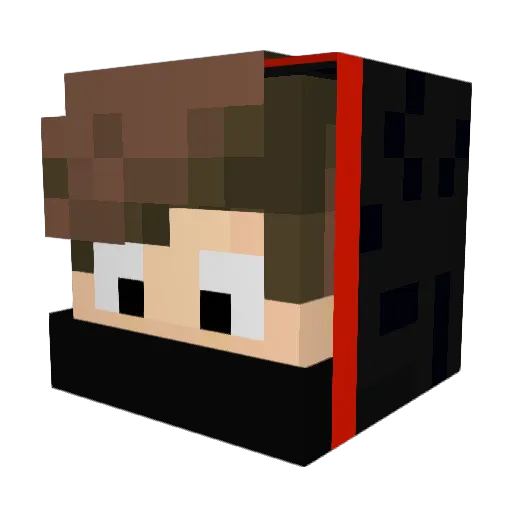 Boombaboo Minecraft avatar head, 3D render