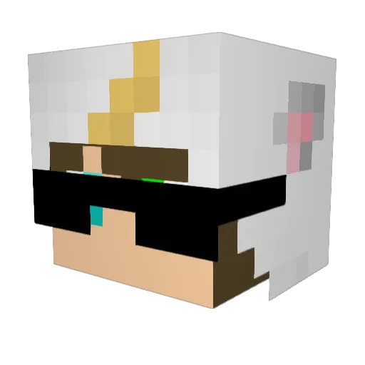 Boombastig Minecraft avatar head, 3D render