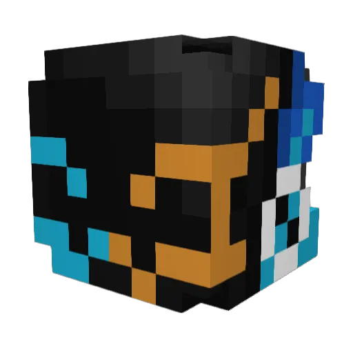 Boombotjr Minecraft avatar head, 3D render