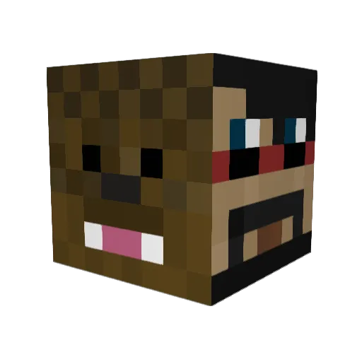 Boomer7777 Minecraft avatar head, 3D render