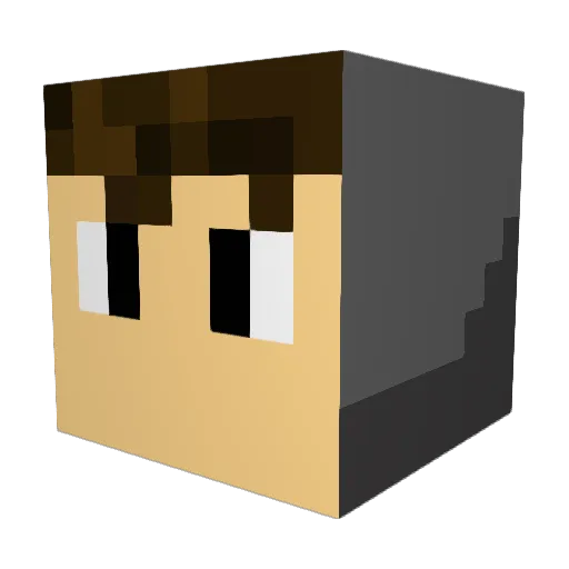 BoomerL Minecraft avatar head, 3D render