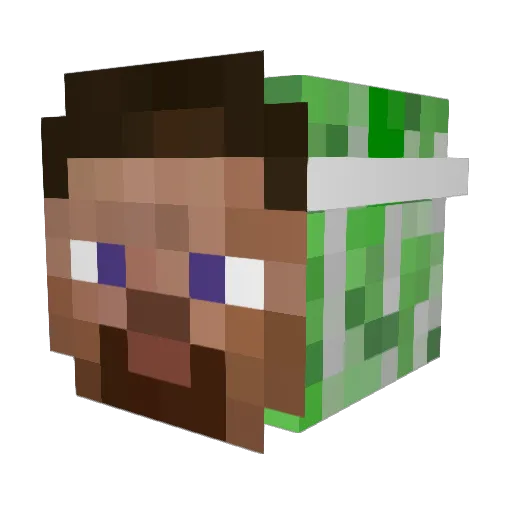 Boomerzooom Minecraft avatar head, 3D render